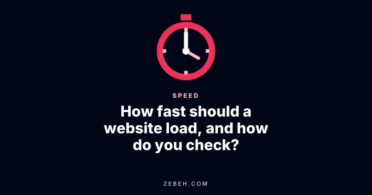 How fast should a website load, and how do you check?