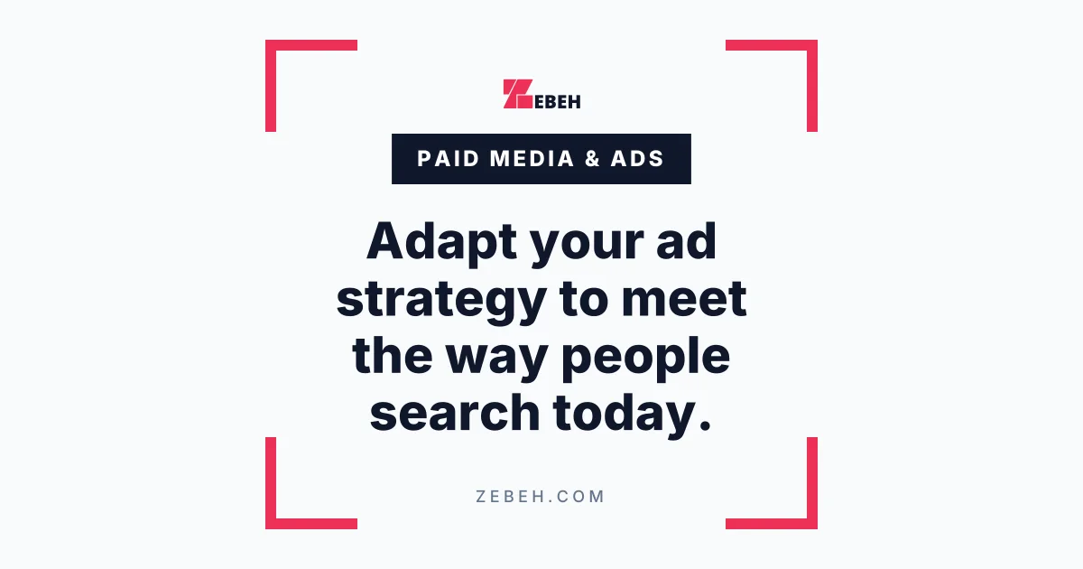 Adapt your ad strategy to meet the way people search today.