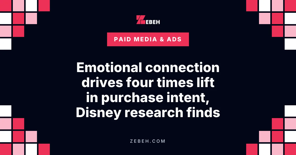 Emotional connection drives four times lift in purchase intent, Disney research finds