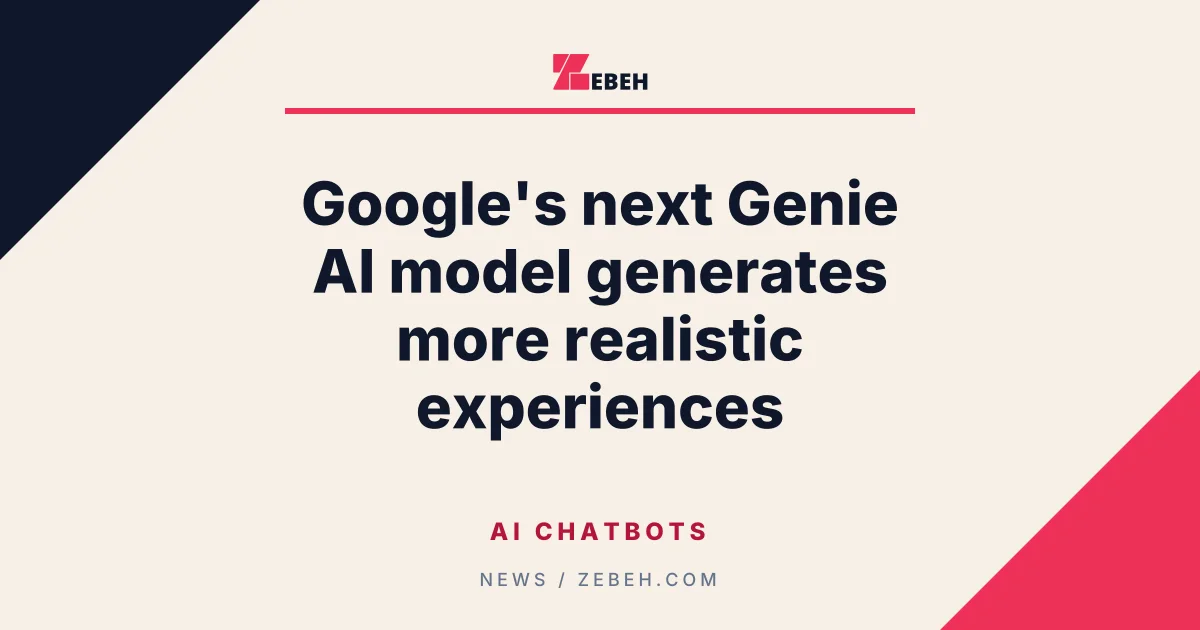 Google's next Genie AI model generates more realistic experiences
