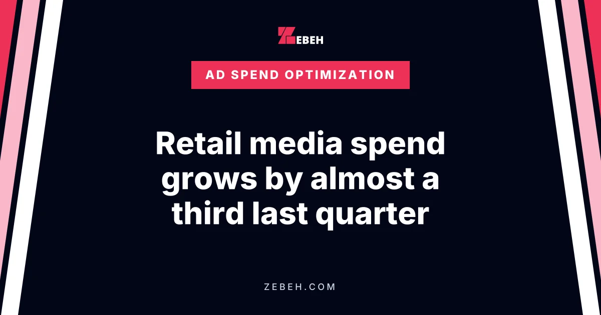 Retail media spend grows by almost a third last quarter